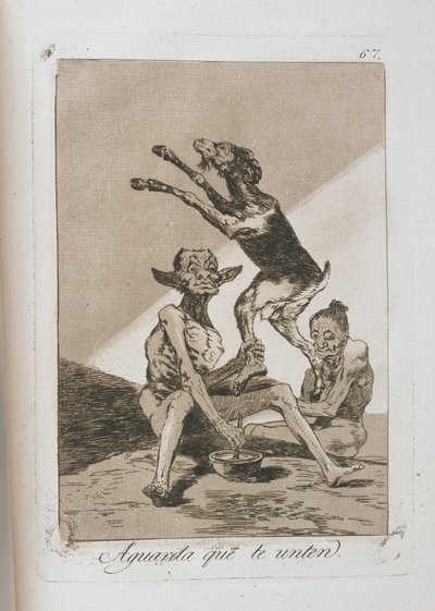Plate from Los Caprichos, 1797-1798 by Francisco de Goya